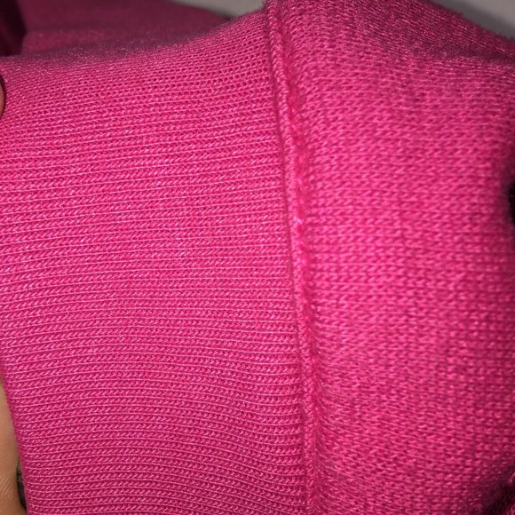 VINTAGE SINGLE STITCH PACER PINK WITH PURPLE STRIPED MOCK NECK PULLOVER 13711 WO - Picture 5 of 5